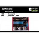 Mesa / Mixer Soundvoice MS-802 EUX. - Grava e toca pen drive