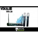 Microfone Sem Fio Vokal VWS-20 Plus / Duplo / VHF