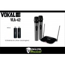 Microfone Sem Vokal VLA42 / Duplo / Bateria Lithium recarregável