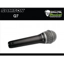 Microfone Samson c/fio Q7 Dinâmico
