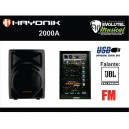 Caixa Acústica Ativa HUNTER 2000A USB FM HAYONIK (44004)